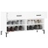 Banco zapatero madera de ingeniería blanco 102x35x55