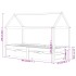 Estructura de cama infantil y cajones madera pino gris