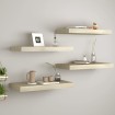 Estante flotante de pared 4 uds MDF roble 60x23,5x3,8 cm