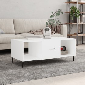 Mesa de centro madera contrachapada blanco 102x50x40