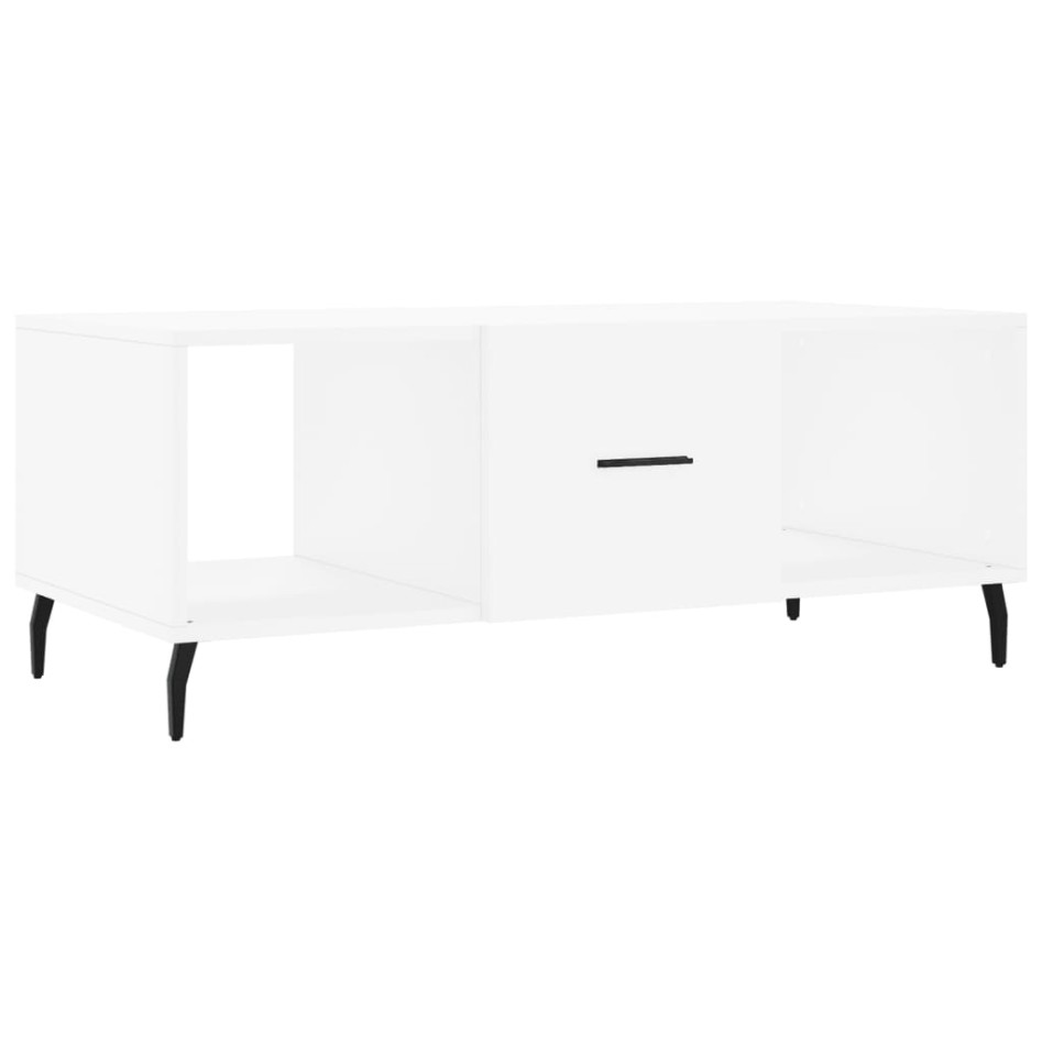 Mesa de centro madera contrachapada blanco 102x50x40
