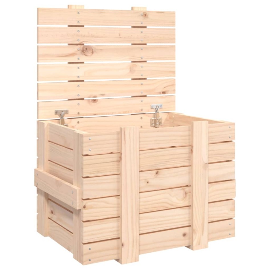 Caja de almacenaje madera maciza de pino 58x40,5x42