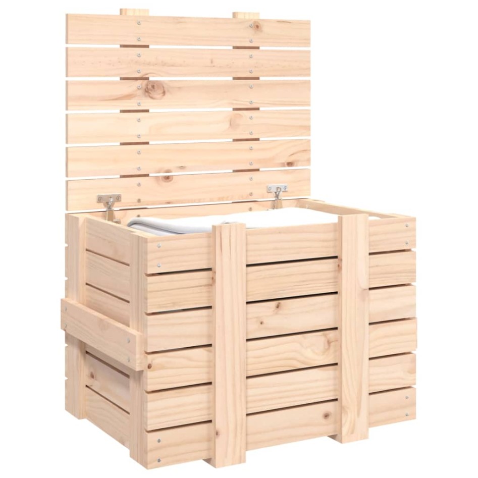 Caja de almacenaje madera maciza de pino 58x40,5x42