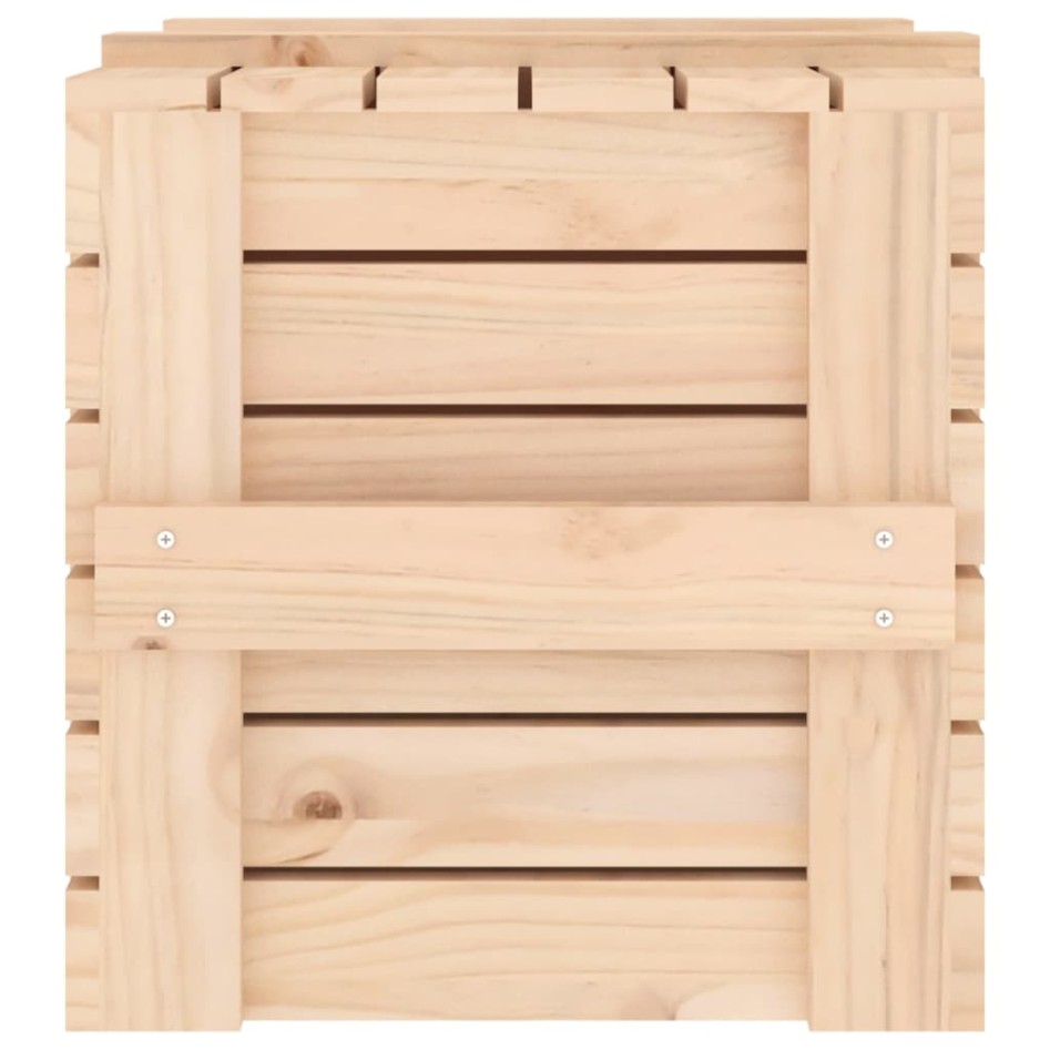 Caja de almacenaje madera maciza de pino 58x40,5x42