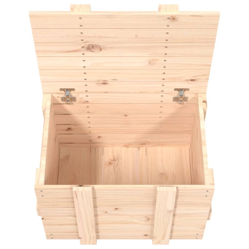 Caja de almacenaje madera maciza de pino 58x40,5x42