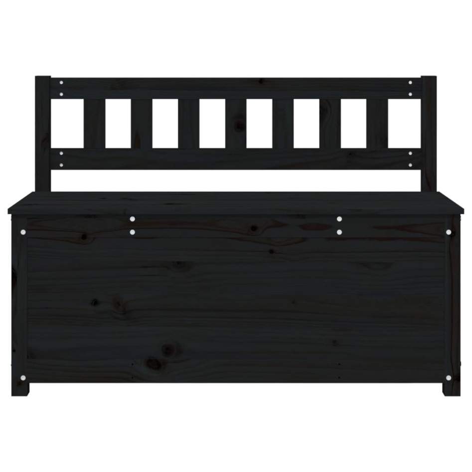 Banco de madera maciza de pino negro 110x41x76,5