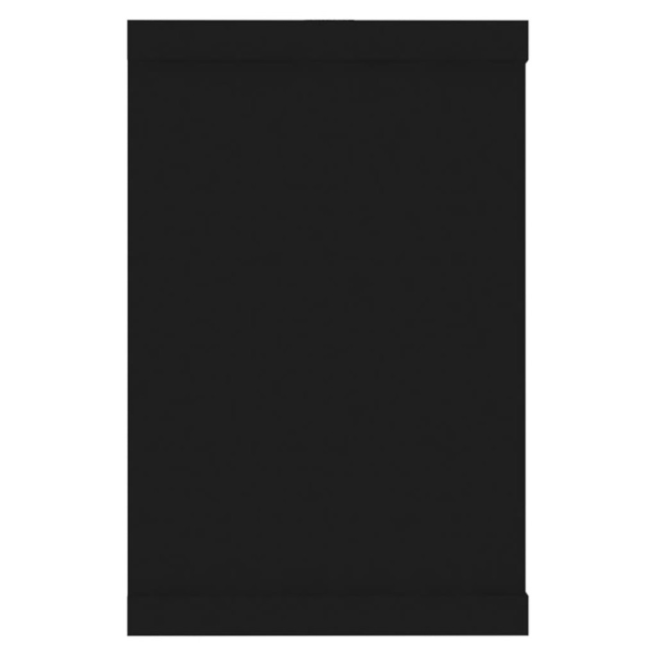 Estante cubo de pared 6 uds contrachapado negro 60x15x23