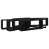 Estante cubo de pared 6 uds contrachapado negro 60x15x23