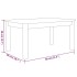 Mesa de centro madera maciza de pino gris 80x50x40