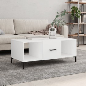 Mesa de centro madera contrachapada blanco 102x50x40