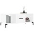 Mesa de centro madera contrachapada blanco 102x50x40