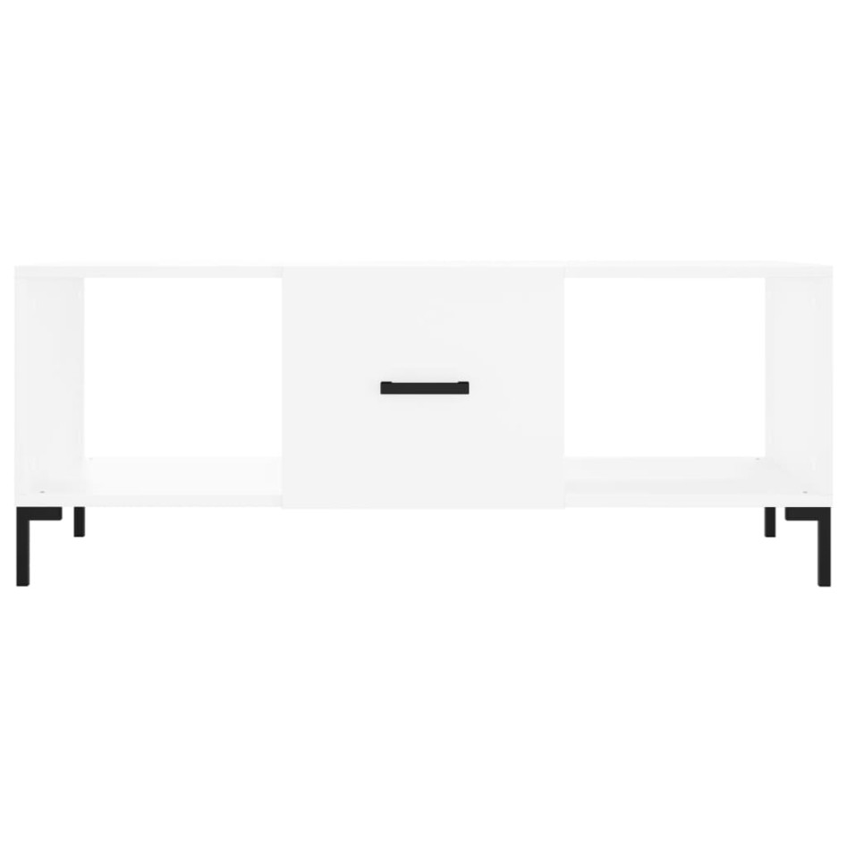 Mesa de centro madera contrachapada blanco 102x50x40