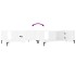 Mesa de centro madera contrachapada blanco 102x50x40