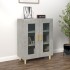 Aparador de madera de ingeniería gris hormigón 69,5x34x90