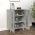 Aparador de madera de ingeniería gris hormigón 69,5x34x90