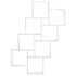 Estante de cubo pared madera contrachapada blanco 90x15x119