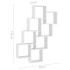 Estante de cubo pared madera contrachapada blanco 90x15x119