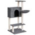 Rascador para gatos con postes de sisal gris oscuro 108,5