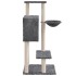 Rascador para gatos con postes de sisal gris oscuro 108,5