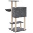 Rascador para gatos con postes de sisal gris oscuro 108,5