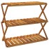 Estantería plegable 3 alturas madera acacia marrón 70x31x63
