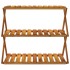 Estantería plegable 3 alturas madera acacia marrón 70x31x63