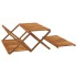 Estantería plegable 3 alturas madera acacia marrón 70x31x63