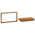 Estantería plegable 3 alturas madera acacia marrón 70x31x63