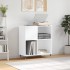 Mueble para discos madera contrachapada blanco 84,5x38x89