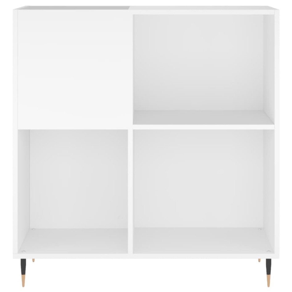Mueble para discos madera contrachapada blanco 84,5x38x89