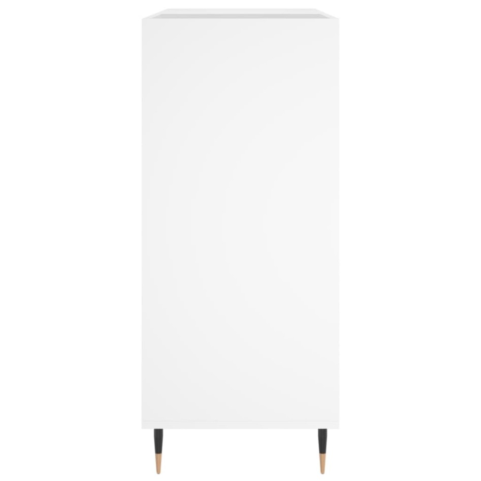 Mueble para discos madera contrachapada blanco 84,5x38x89