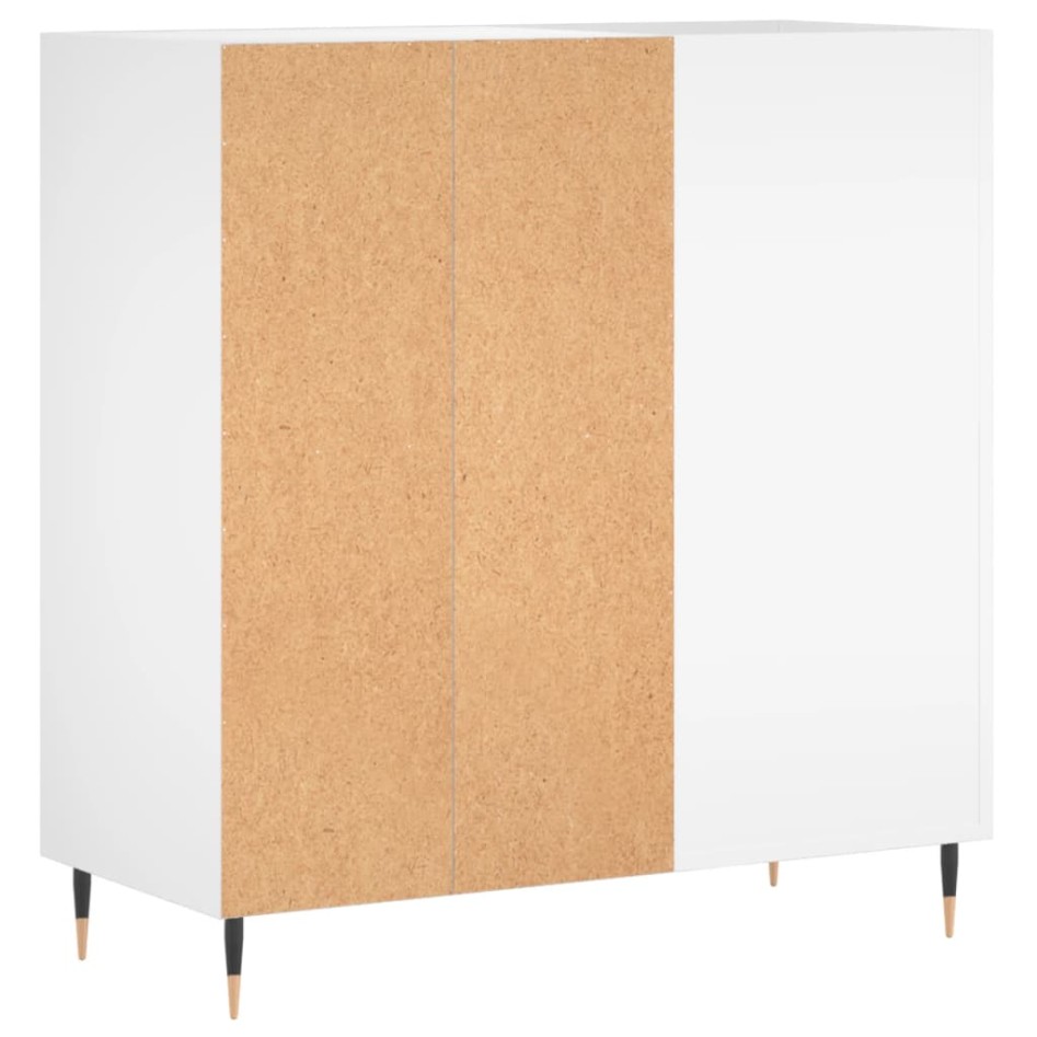 Mueble para discos madera contrachapada blanco 84,5x38x89