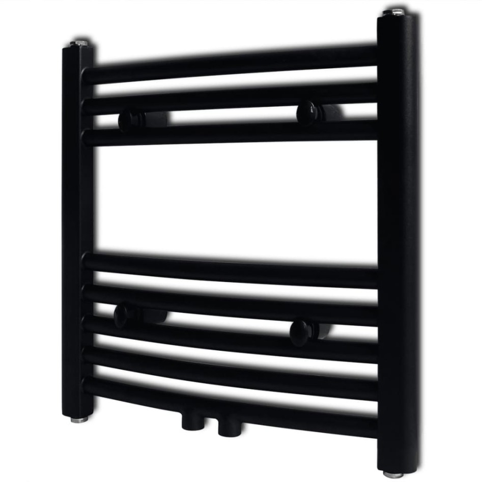 Radiador toallero de baño curvo negro 480x480