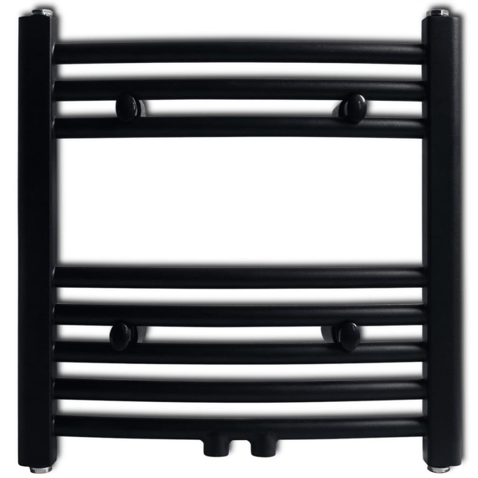 Radiador toallero de baño curvo negro 480x480