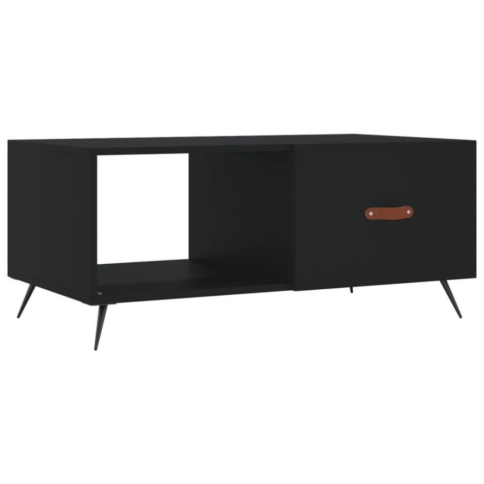 Mesa de centro madera contrachapada negro 90x50x40