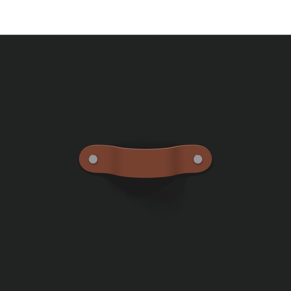 Mesa de centro madera contrachapada negro 90x50x40