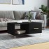 Mesa de centro madera contrachapada negro 90x50x40