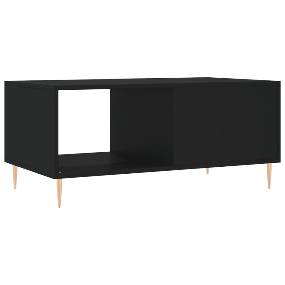 Mesa de centro madera contrachapada negro 90x50x40