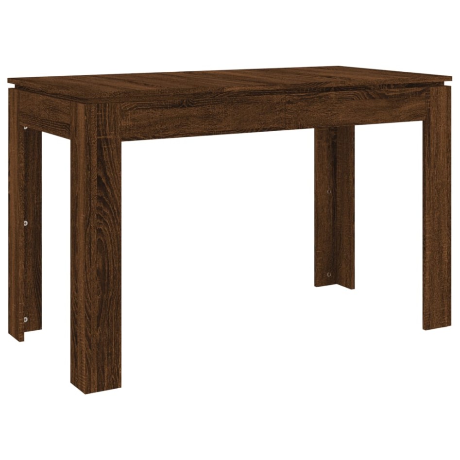 Mesa de comedor madera de ingeniería marrón roble 120x60x76