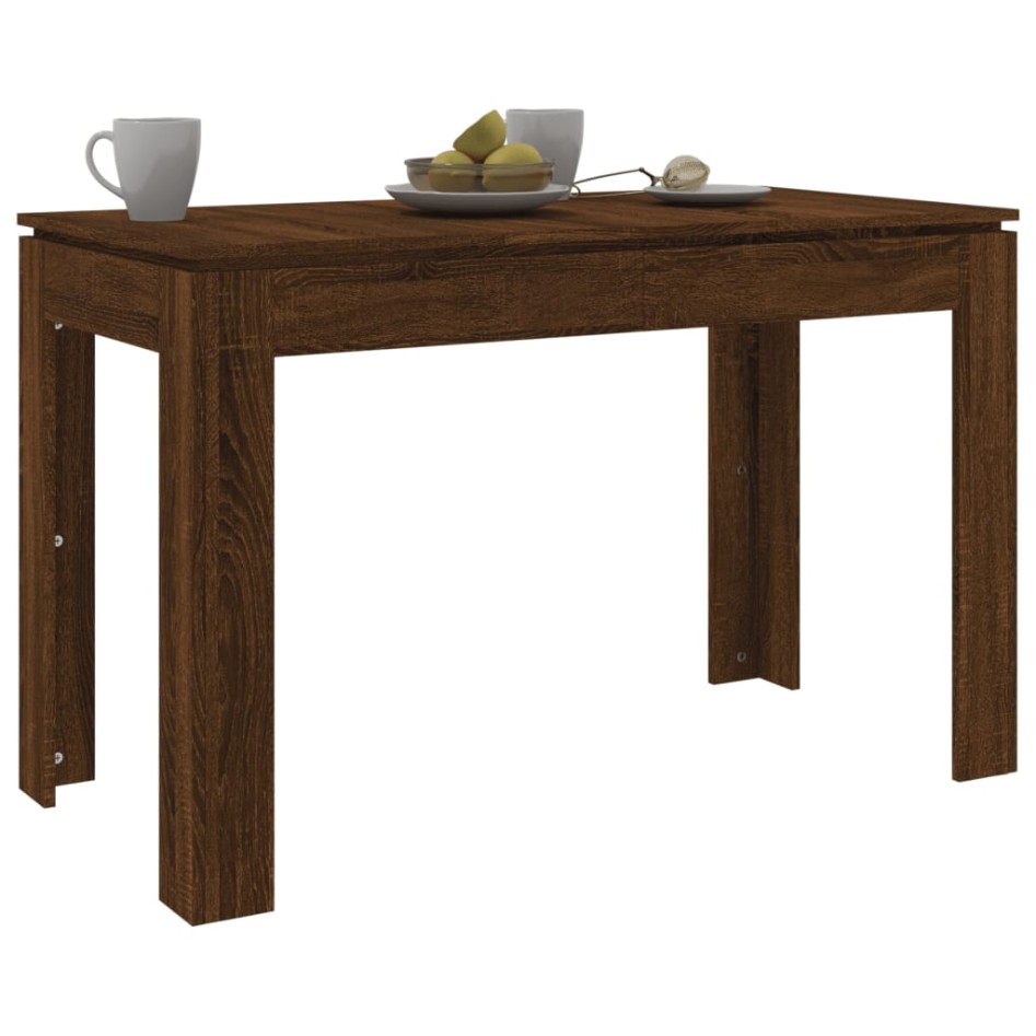 Mesa de comedor madera de ingeniería marrón roble 120x60x76