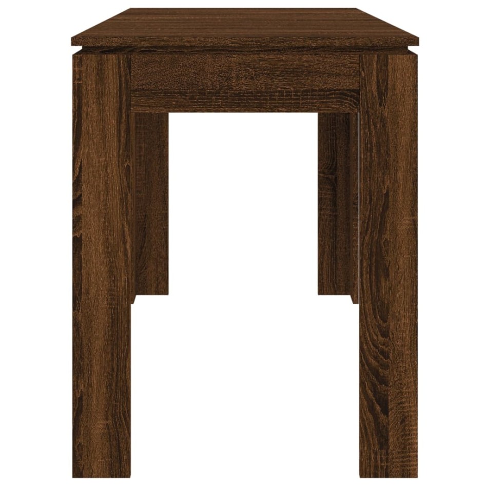 Mesa de comedor madera de ingeniería marrón roble 120x60x76