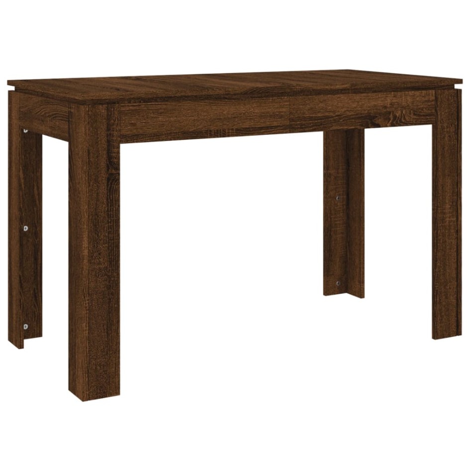 Mesa de comedor madera de ingeniería marrón roble 120x60x76