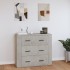 Aparador de madera contrachapada gris hormigón 80x33x70
