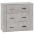 Aparador de madera contrachapada gris hormigón 80x33x70