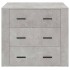 Aparador de madera contrachapada gris hormigón 80x33x70