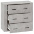 Aparador de madera contrachapada gris hormigón 80x33x70