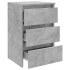 Mesita de noche madera contrachapada gris hormigón