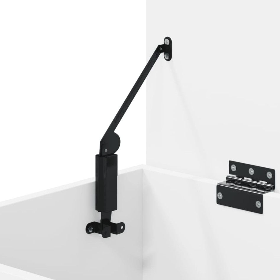 Banco zapatero de madera de ingeniería blanco 60x30x45