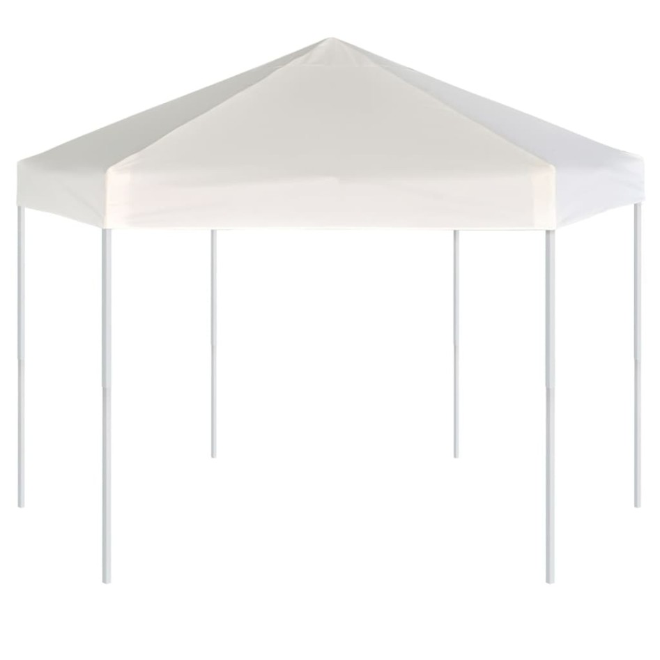 Carpa desplegable hexagonal 6 paredes blanco crema