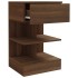 Mesita de noche madera contrachapada marrón roble 40x35x65